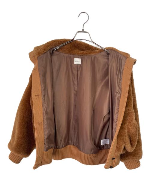 pinue（ピヌエ）pinue (ピヌエ) ボアジャケット ブラウン サイズ:-の古着・服飾アイテム