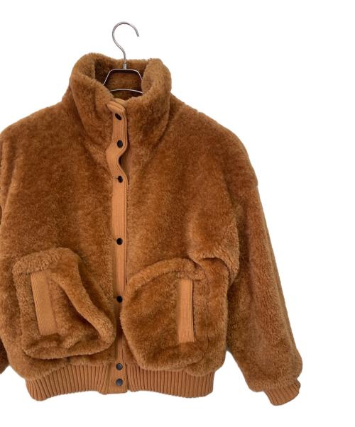 pinue（ピヌエ）pinue (ピヌエ) ボアジャケット ブラウン サイズ:-の古着・服飾アイテム