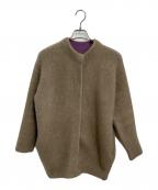 ELENDEEKエレンディーク）の古着「ラクーンミックスダブルカーディガン」｜グレー