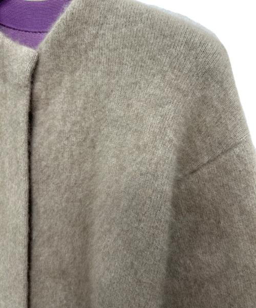 ELENDEEK（エレンディーク）ELENDEEK (エレンディーク) ラクーンミックスダブルカーディガン グレー サイズ:Fの古着・服飾アイテム