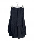 慈雨ジウ）の古着「ワッフルスカート」｜ブラック
