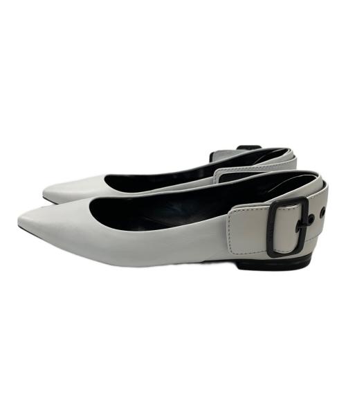 DIESEL（ディーゼル）DIESEL (ディーゼル) バックストラップバレエシューズ ホワイト サイズ:SIZE 37の古着・服飾アイテム
