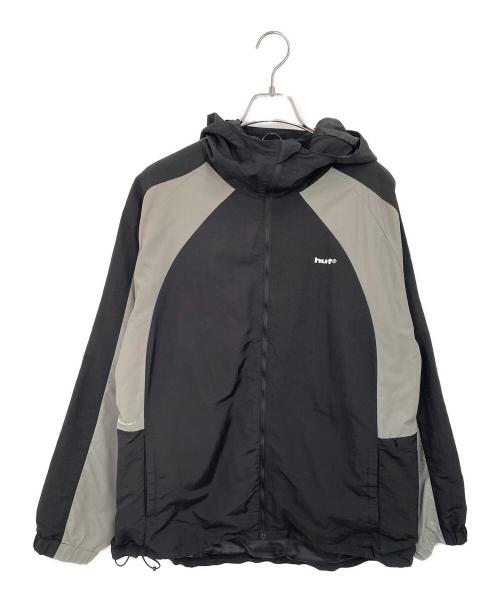 HUF（ハフ）HUF (ハフ) ナイロンジャケット ブラック×グレー サイズ:Lの古着・服飾アイテム