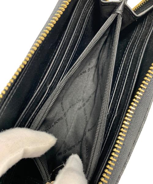 MICHAEL KORS（マイケル・コース）MICHAEL KORS (マイケル・コース) 長財布 ブラック×ゴールドの古着・服飾アイテム