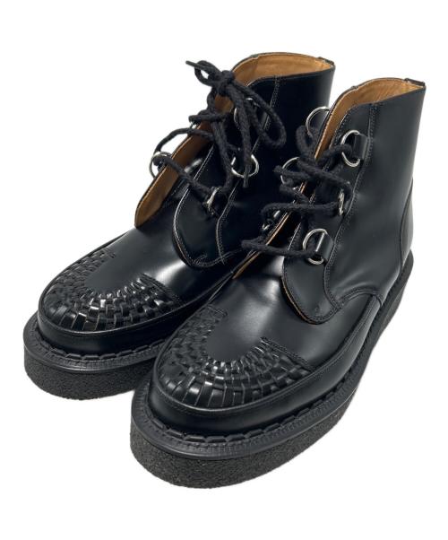 GEORGE COX（ジョージコックス）GEORGE COX (ジョージコックス) ラバーソールレザーブーツ ブラック サイズ:9の古着・服飾アイテム