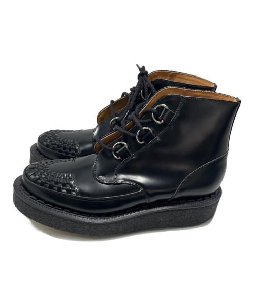GEORGE COX（ジョージコックス）GEORGE COX (ジョージコックス) ラバーソールレザーブーツ ブラック サイズ:9の古着・服飾アイテム
