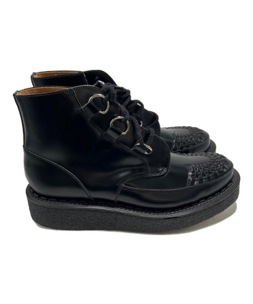 GEORGE COX（ジョージコックス）GEORGE COX (ジョージコックス) ラバーソールレザーブーツ ブラック サイズ:9の古着・服飾アイテム