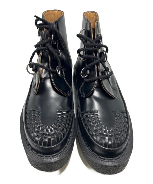 GEORGE COX（ジョージコックス）GEORGE COX (ジョージコックス) ラバーソールレザーブーツ ブラック サイズ:9の古着・服飾アイテム