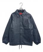 INDIANインディアン）の古着「レザーコーチジャケット」｜ネイビー