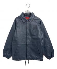 INDIAN（インディアン）の古着「レザーコーチジャケット」｜ネイビー