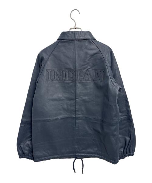 INDIAN（インディアン）INDIAN (インディアン) レザーコーチジャケット ネイビー サイズ:Lの古着・服飾アイテム