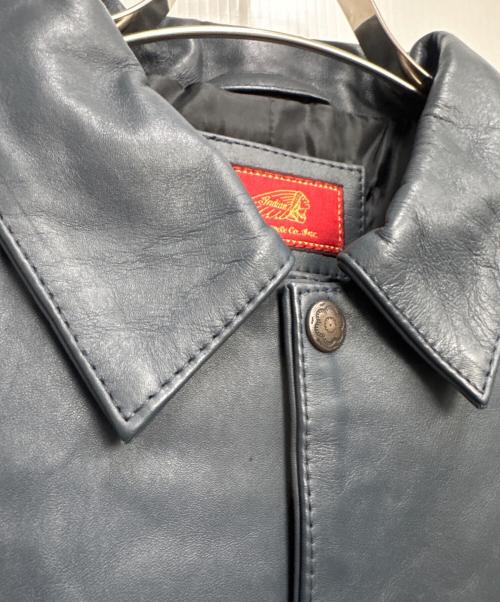 INDIAN（インディアン）INDIAN (インディアン) レザーコーチジャケット ネイビー サイズ:Lの古着・服飾アイテム