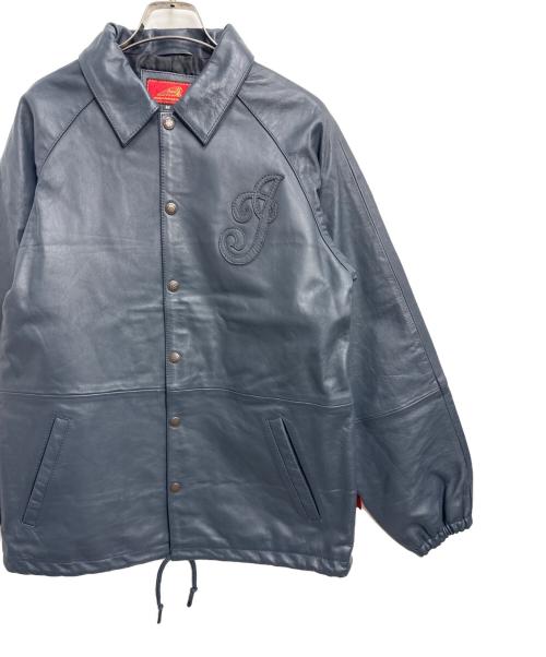 INDIAN（インディアン）INDIAN (インディアン) レザーコーチジャケット ネイビー サイズ:Lの古着・服飾アイテム