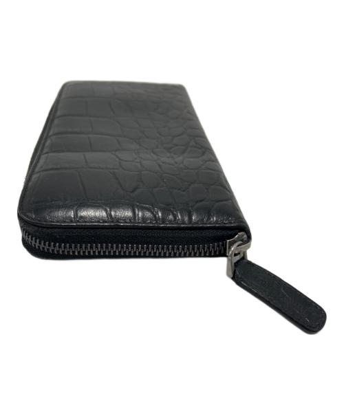 GIORGIO ARMANI（ジョルジョアルマーニ）GIORGIO ARMANI (ジョルジョアルマーニ) ラウンドファスナー財布 ブラックの古着・服飾アイテム