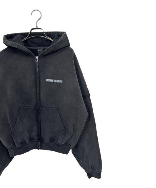 Lyft（リフト）Lyft (リフト) ジップパーカー ブラック サイズ:Sの古着・服飾アイテム