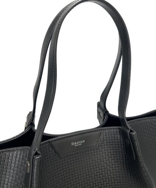 serapian（セラピアン）serapian (セラピアン) STEPAN製スモールSECRETトートバッグ ブラックの古着・服飾アイテム