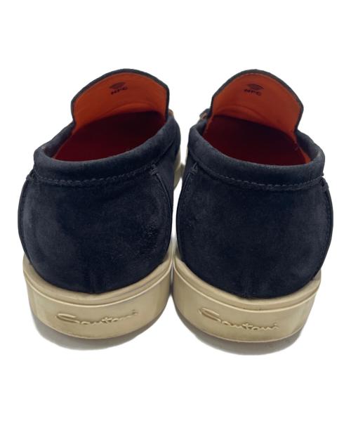 Santoni（サントーニ）Santoni (サントーニ) アーモンドトゥ スエードローファー ネイビー サイズ:US7の古着・服飾アイテム