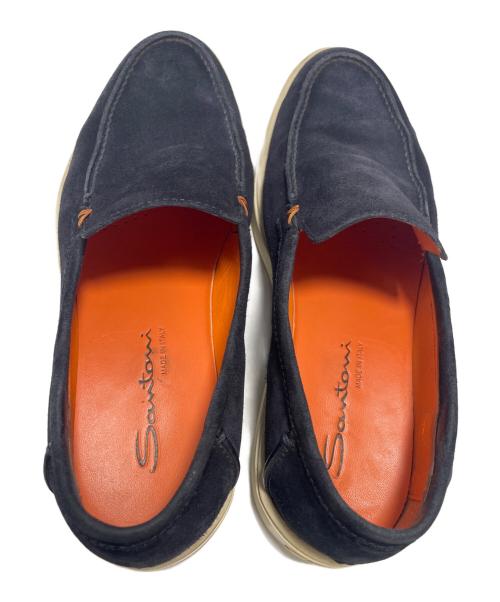 Santoni（サントーニ）Santoni (サントーニ) アーモンドトゥ スエードローファー ネイビー サイズ:US7の古着・服飾アイテム