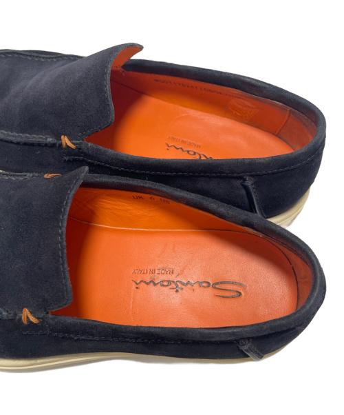 Santoni（サントーニ）Santoni (サントーニ) アーモンドトゥ スエードローファー ネイビー サイズ:US7の古着・服飾アイテム