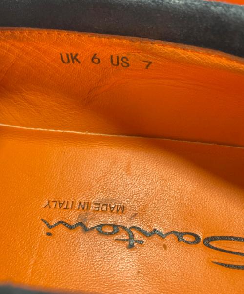 Santoni（サントーニ）Santoni (サントーニ) アーモンドトゥ スエードローファー ネイビー サイズ:US7の古着・服飾アイテム