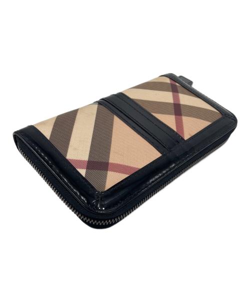BURBERRY（バーバリー）BURBERRY (バーバリー) 長財布 ベージュ×ブラックの古着・服飾アイテム