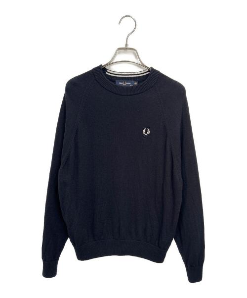 FRED PERRY（フレッドペリー）FRED PERRY (フレッドペリー) 薄手ニット ネイビー サイズ:38の古着・服飾アイテム