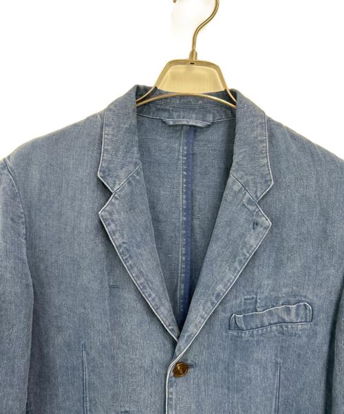 PAPAS（パパス）PAPAS (パパス) リネンジャケット ブルー サイズ:Sの古着・服飾アイテム