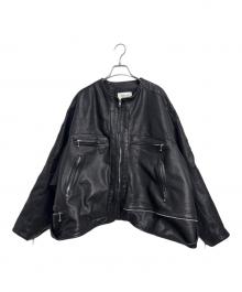 beautiful people（ビューティフルピープル）の古着「2WAYライダースジャケット」｜ブラック