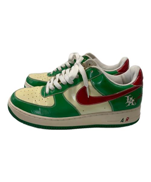 NIKE（ナイキ）NIKE (ナイキ) Mr. Cartoon (ミスター・カートゥーン) Air Force 1 Low（エアフォース1 ロー） グリーン×ホワイト サイズ:29cmの古着・服飾アイテム