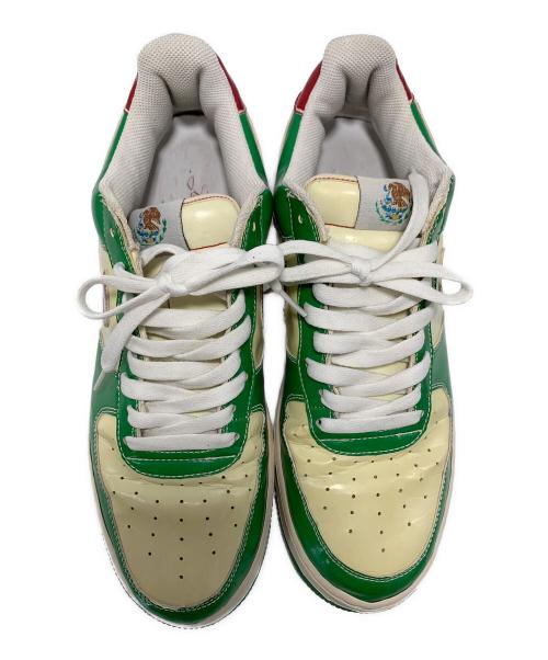 NIKE（ナイキ）NIKE (ナイキ) Mr. Cartoon (ミスター・カートゥーン) Air Force 1 Low（エアフォース1 ロー） グリーン×ホワイト サイズ:29cmの古着・服飾アイテム