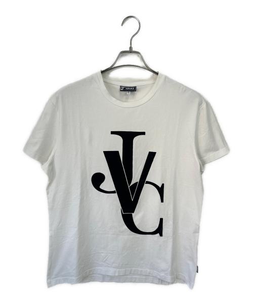 VERSACE JEANS COUTURE（ヴェルサーチ ジーンズクチュール）VERSACE JEANS COUTURE (ヴェルサーチ ジーンズクチュール) 半袖カットソー ホワイト サイズ:XLの古着・服飾アイテム