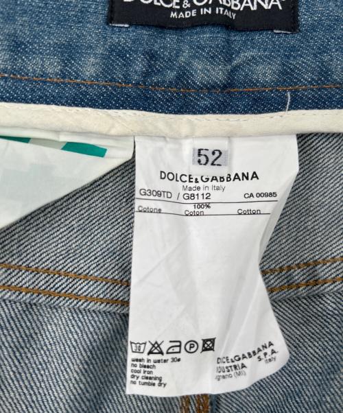 DOLCE & GABBANA（ドルチェ＆ガッバーナ）DOLCE & GABBANA (ドルチェ＆ガッバーナ) ダメージ加工デニムパンツ インディゴ サイズ:52の古着・服飾アイテム