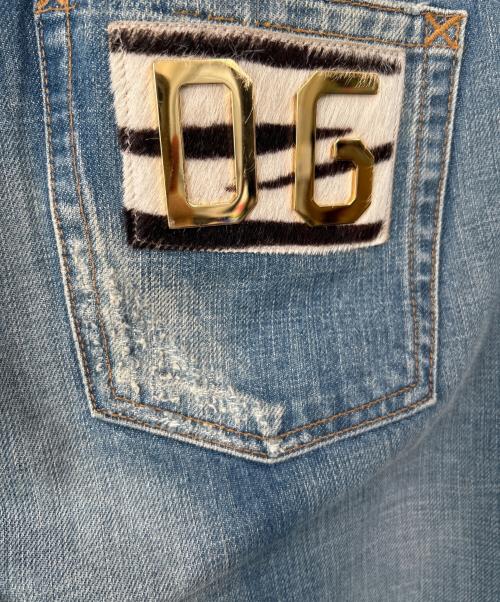 DOLCE & GABBANA（ドルチェ＆ガッバーナ）DOLCE & GABBANA (ドルチェ＆ガッバーナ) ダメージ加工デニムパンツ インディゴ サイズ:52の古着・服飾アイテム