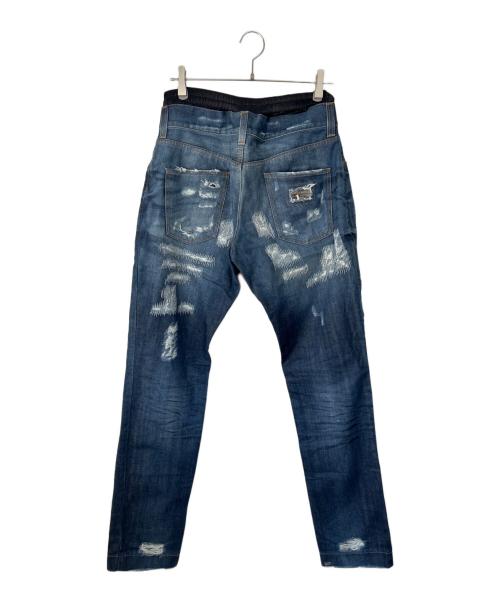 DOLCE & GABBANA（ドルチェ＆ガッバーナ）DOLCE & GABBANA (ドルチェ＆ガッバーナ) アンダーウェアレイヤードデニムパンツ インディゴ サイズ:50の古着・服飾アイテム