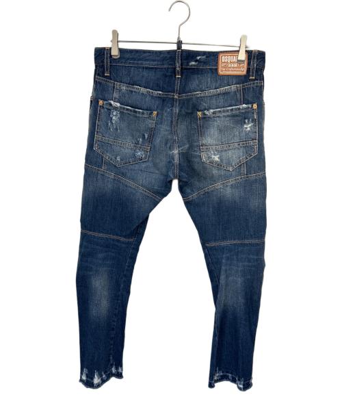 DSQUARED2（ディースクエアード）DSQUARED2 (ディースクエアード) ダメージ加工デニムパンツ インディゴ サイズ:48の古着・服飾アイテム