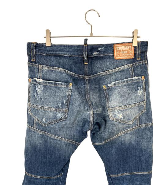DSQUARED2（ディースクエアード）DSQUARED2 (ディースクエアード) ダメージ加工デニムパンツ インディゴ サイズ:48の古着・服飾アイテム