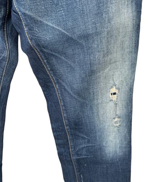 DSQUARED2（ディースクエアード）DSQUARED2 (ディースクエアード) ペンキダメージ加工デニムパンツ インディゴ サイズ:52の古着・服飾アイテム