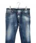 中古・古着 DSQUARED2 (ディースクエアード) ペンキダメージ加工デニムパンツ インディゴ サイズ:52：9000円