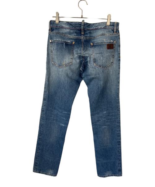 DSQUARED2（ディースクエアード）DSQUARED2 (ディースクエアード) リペア加工デニムパンツ インディゴ サイズ:48の古着・服飾アイテム