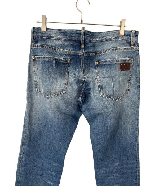 DSQUARED2（ディースクエアード）DSQUARED2 (ディースクエアード) リペア加工デニムパンツ インディゴ サイズ:48の古着・服飾アイテム