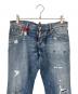 中古・古着 DSQUARED2 (ディースクエアード) リペア加工デニムパンツ インディゴ サイズ:48：8000円
