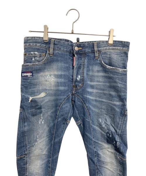 DSQUARED2（ディースクエアード）DSQUARED2 (ディースクエアード) ダメージ加工デニムパンツ インディゴ サイズ:48の古着・服飾アイテム