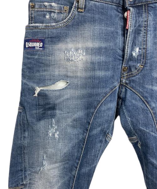DSQUARED2（ディースクエアード）DSQUARED2 (ディースクエアード) ダメージ加工デニムパンツ インディゴ サイズ:48の古着・服飾アイテム
