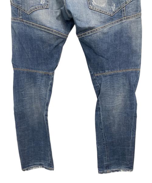 DSQUARED2（ディースクエアード）DSQUARED2 (ディースクエアード) ダメージ加工デニムパンツ インディゴ サイズ:48の古着・服飾アイテム