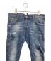 中古・古着 DSQUARED2 (ディースクエアード) ダメージ加工デニムパンツ インディゴ サイズ:48：8000円