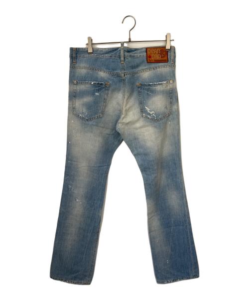 DSQUARED2（ディースクエアード）DSQUARED2 (ディースクエアード) ダメージ加工デニムパンツ インディゴ サイズ:48の古着・服飾アイテム