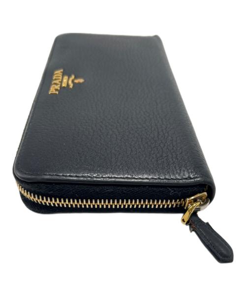 PRADA（プラダ）PRADA (プラダ) ラウンドファスナー財布 ブラックの古着・服飾アイテム