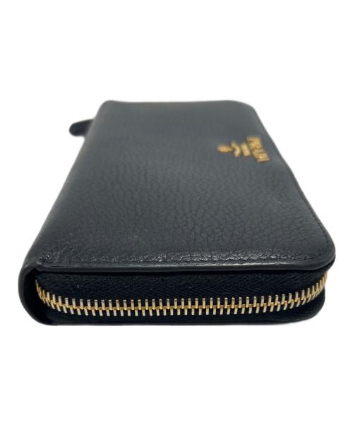PRADA（プラダ）PRADA (プラダ) ラウンドファスナー財布 ブラックの古着・服飾アイテム