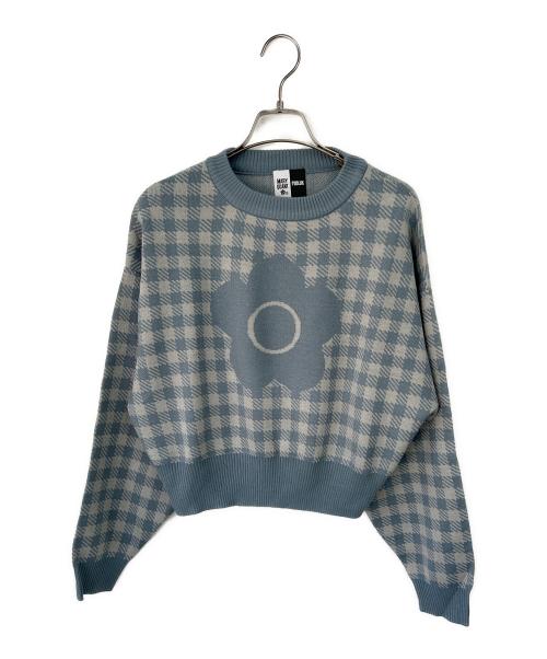 PUBLUX（パブリュクス）PUBLUX (パブリュクス) MARY QUANT (マリークヮント) 厚手ニット ブルー サイズ:Fの古着・服飾アイテム