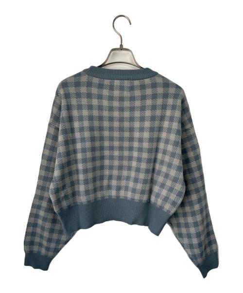 PUBLUX（パブリュクス）PUBLUX (パブリュクス) MARY QUANT (マリークヮント) 厚手ニット ブルー サイズ:Fの古着・服飾アイテム